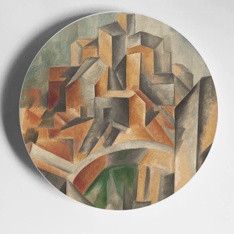 Тарелка Пикассо абстрактная картина маслом Керамическая Тарелка декоративная тарелка на стену подвесная тарелка Украшение стен фарфоровая тарелка - Цвет: 22