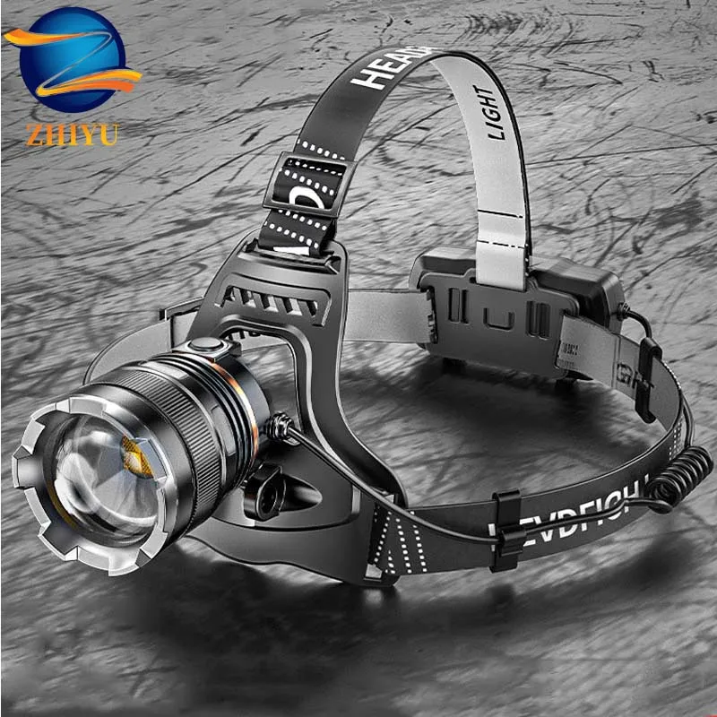 High Powerful XHP50 Headlamp USB Rechargeable Flashlight match 18650 Battery LED Zoomable Sensor Headlight waterproof Fishing | Лампы и