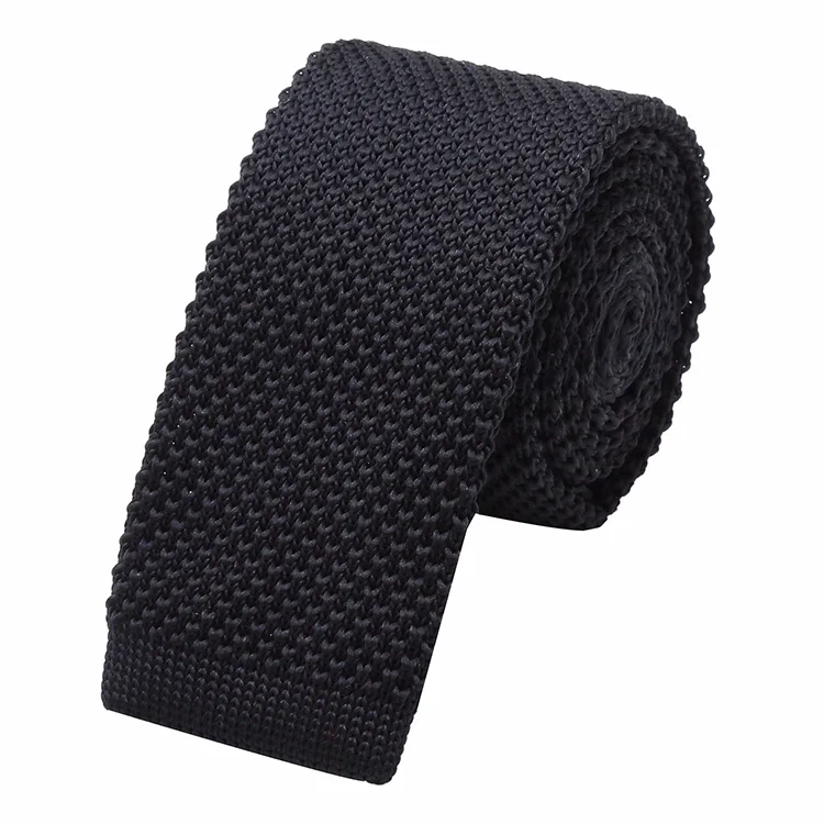 Men Korean-style Casual Knitted Tie 5/5. 7cm Flat Tie Manufacturers Customizable Formal Wear Narrow Version of the Flat Head Tie