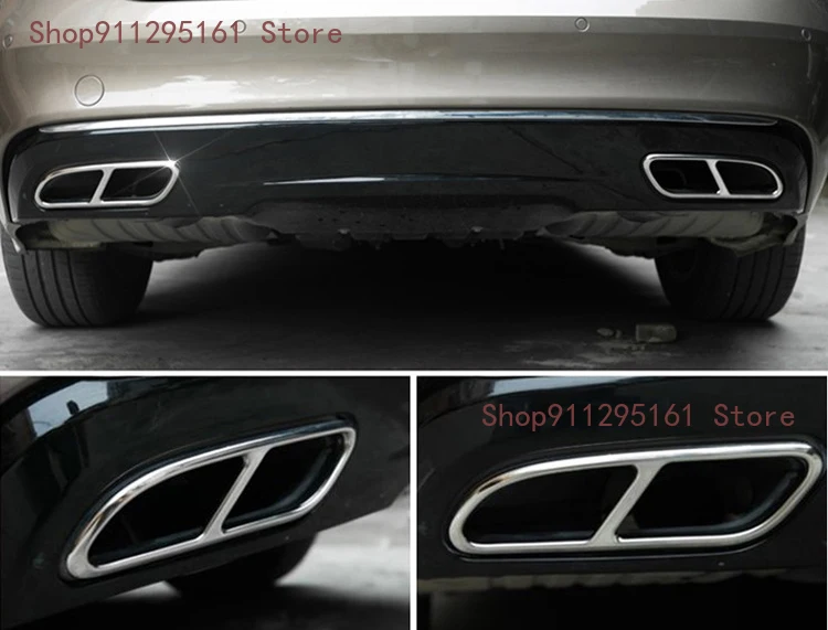 304 Stainless Steel Polish Chrome Car Exhaust Outputs Tail Cover Frame Trim For Jaguar XFL 2017 Auto Accessories Styling | Автомобили и