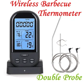 

Double Probe Wireless LCD Remote Thermometer For BBQ Grill Meat Kitchen Cooking for home for kithen 2020 Thermometer hot new