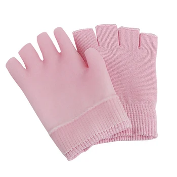

1Pair Woman Gel Spa Gloves Half-Finger Moisturizing Nourishing Hand Skin Care Gloves Moisture Gel Cotton Yarn Mitt Hand Care