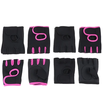 

1 Pair Men Women Gym Half Finger Sports Fitness Exercise Training Wrist Gloves Anti-slip Resistance Weightlifting Gloves