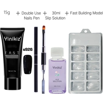 

2020 New Extend Builder Gel Double Brush Nail Tool Fake Tips thick jell gel slip solution