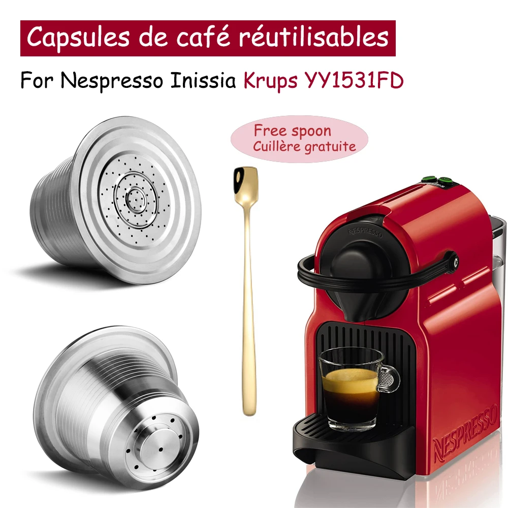 Coffee Capsule For Nespresso Inissia Krups Yy1531fd Stainless Steel