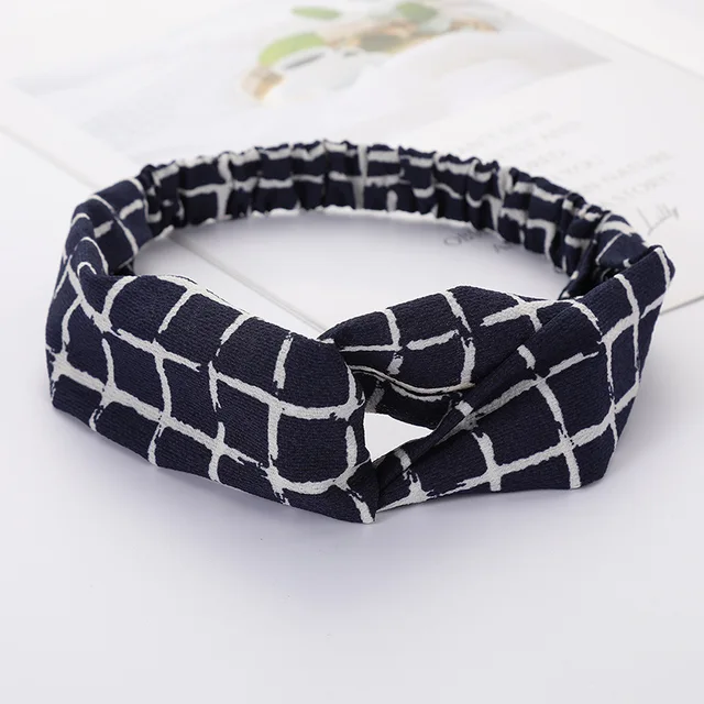 Women Cross Solid color Hair Bands Girls Print Flower Headbands Fashion Turban Make up Hair Accessories FD127 DGZ1