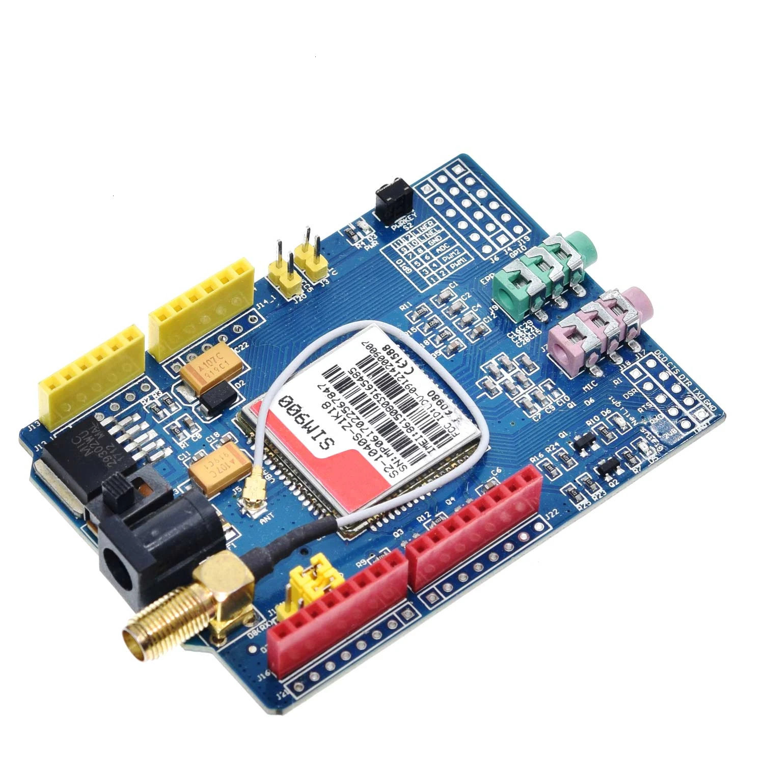 SIM900 850/900/1800/1900 МГц GPRS/GSM модуль макетной платы комплект для Arduino