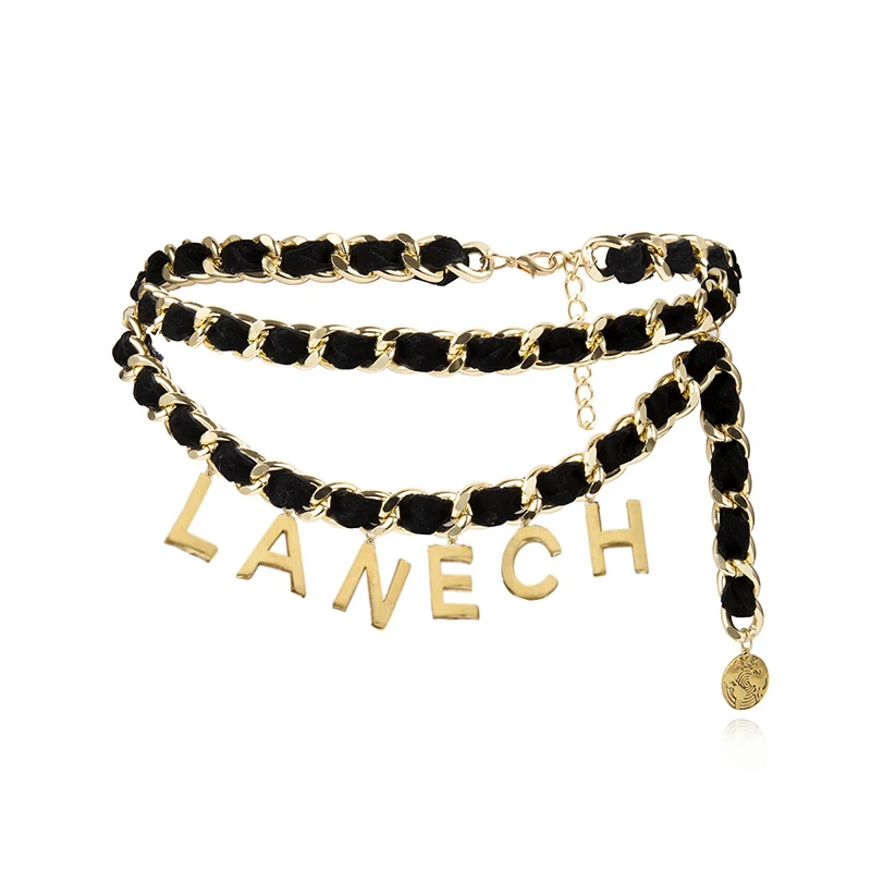 Statement Belts For Women Dresses Designer Brand Luxury Waist Chain Fringe Female Metal Golden Dress | Украшения и аксессуары