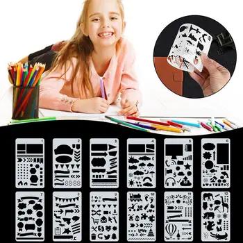 

24Pcs Letter Stencils DIY Drawing Painting Templates Journal Stencils Plastic Art Craft Stencils for Journal, Notebook, Diary Be