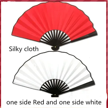 

10.6 13 inch Blank White Folding Silk Hand Fan Two-color Men Fans Traditional crafts Chinese Fan DIY Wedding Painting Programs
