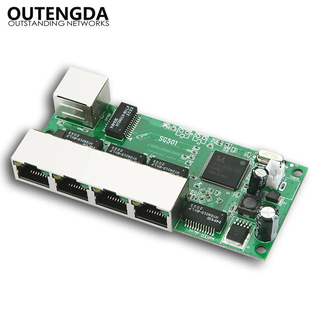 

5 Порты и разъёмы 100/1000 Мбит сетевой коммутатор 100 м Uplink для искусственного интеллекта безопасности умный дом Ethernet быстрому включению модуль Pcba