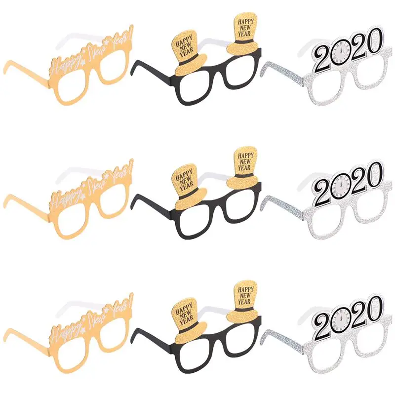 Amospun 9 шт. вечерние очки с новогодним праздником реквизиты для фотосессии праздничные вечерние аксессуары украшения