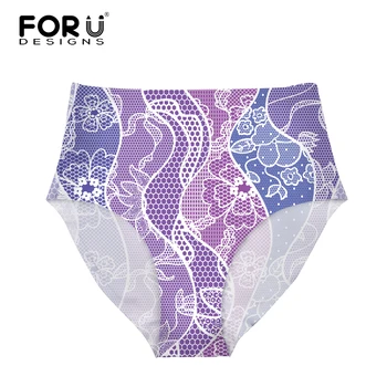 

FORUDESIGNS High Waist Women Underwear Sexy Lace Seamless Breathable Ladies Briefs Under Panties For Teenager Girls Body Shaper