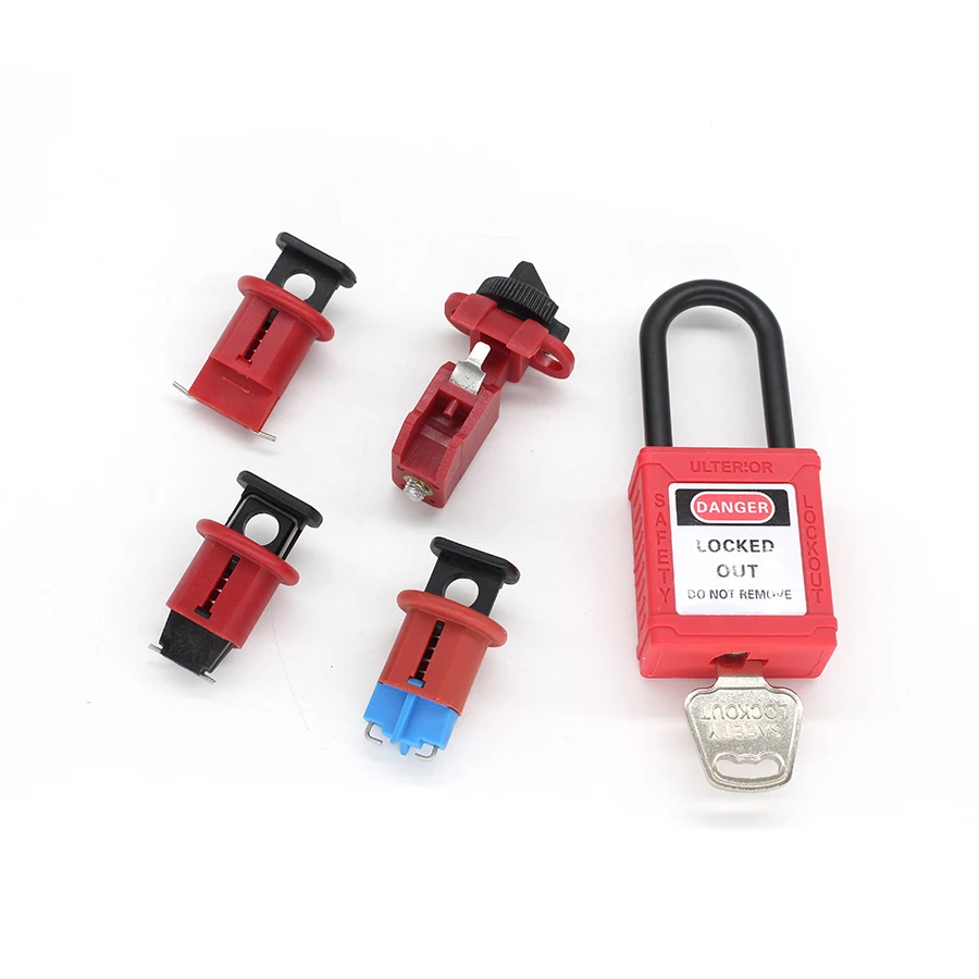 Circuit Breaker Locks Electrical Safety Lockout Miniature Air Switch Breaker Lockout For Power Isolation Pinout LOTO TAGOUT