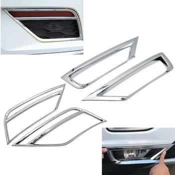 

Car Front Fog Light Foglight Trim Sticker Rear Tail Fog Light Lamp Cover For VW Volkswagen T-Roc 2017 2018 2019 2020 TRoc Chrome