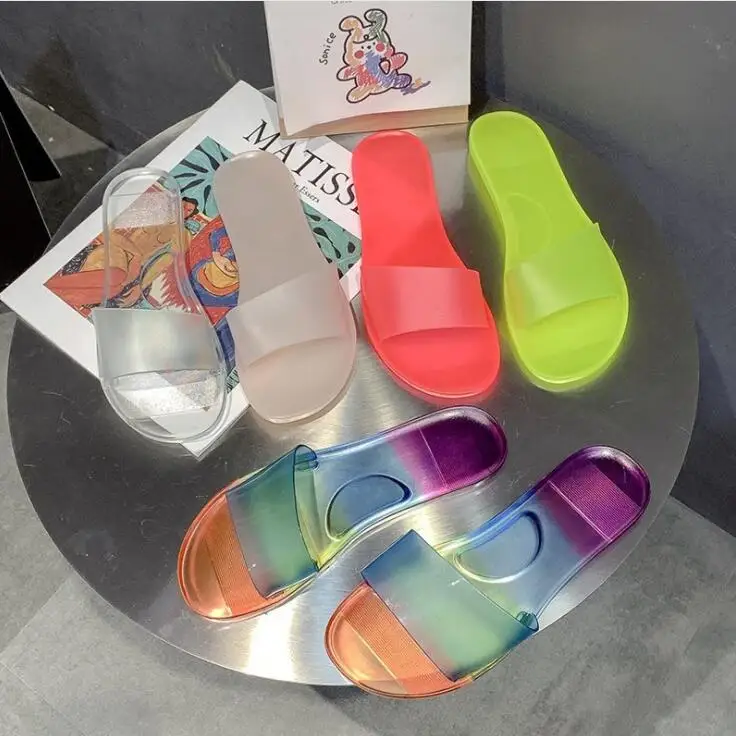 2024 summer women new plus size bottom beach shoes ladies one-word