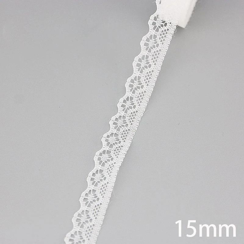 Lace Fabric Lace Decoration 20 yards roll 15mm white Lace fabric Webbing Decoration Lovely gift packing Material
