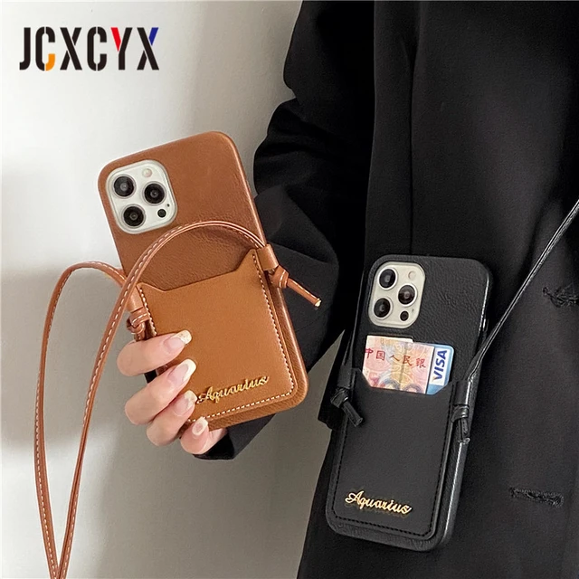 Slot Case for iPhone 11 12 13 PRO Max Se X Xr Xs Max 7 8 Plus Crossbody  Strap Phone Bag Cover Holder4.8 - China Phone Case and Silicone Liquid Phone  Case