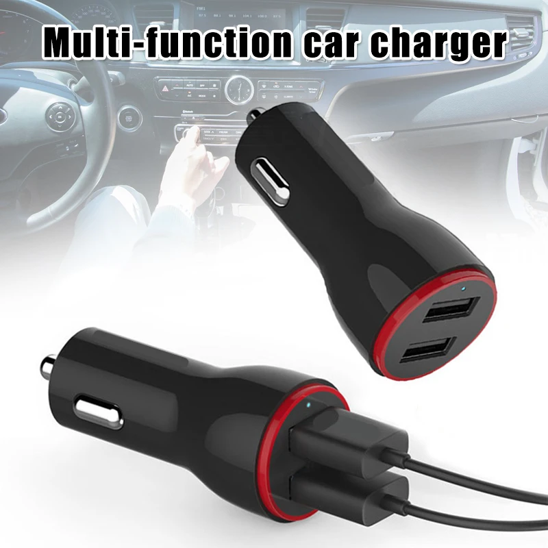 5V 2.4A 2-Порты и разъёмы зарядных порта USB для автомобиля Зарядное устройство