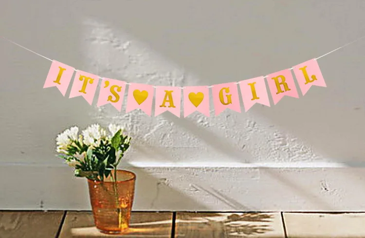 A WILD ONE 3M его девочка/мальчик ребенок душ буквы флаги Baby Shower вечерние бумага для баннера материал горячие продажи вечерние украшения поставщик - Цвет: A WILD ONE