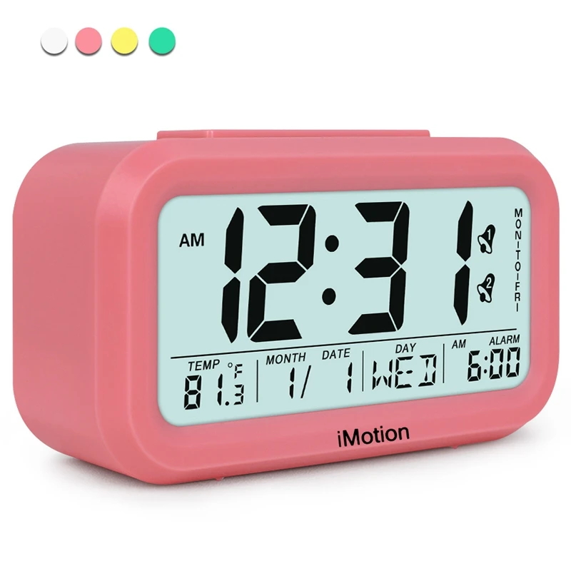 Plumeet Reloj despertador digital para niños con repetición y  retroiluminación - Reloj de viaje simple pantalla LCD grande - Reloj  despertador fuerte