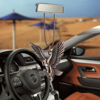 

Bronze Eagle Car Pendant Ornaments Hanging Auto Interior Rear View Mirror Decoration Dangle Trim Accessory Car Accessories