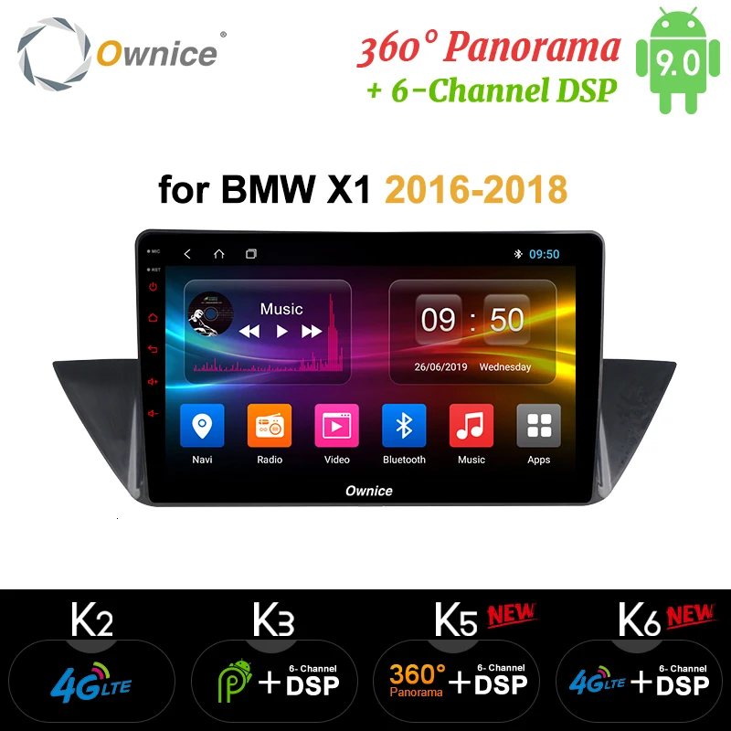 Top 10.1" Ownice K1 K2 K3 Octa Core Android 9.0 Car DVD For BMW X1  -  32GB Nand Flash 4G Wifi Mirror Link GPS DAB+ DVR 0