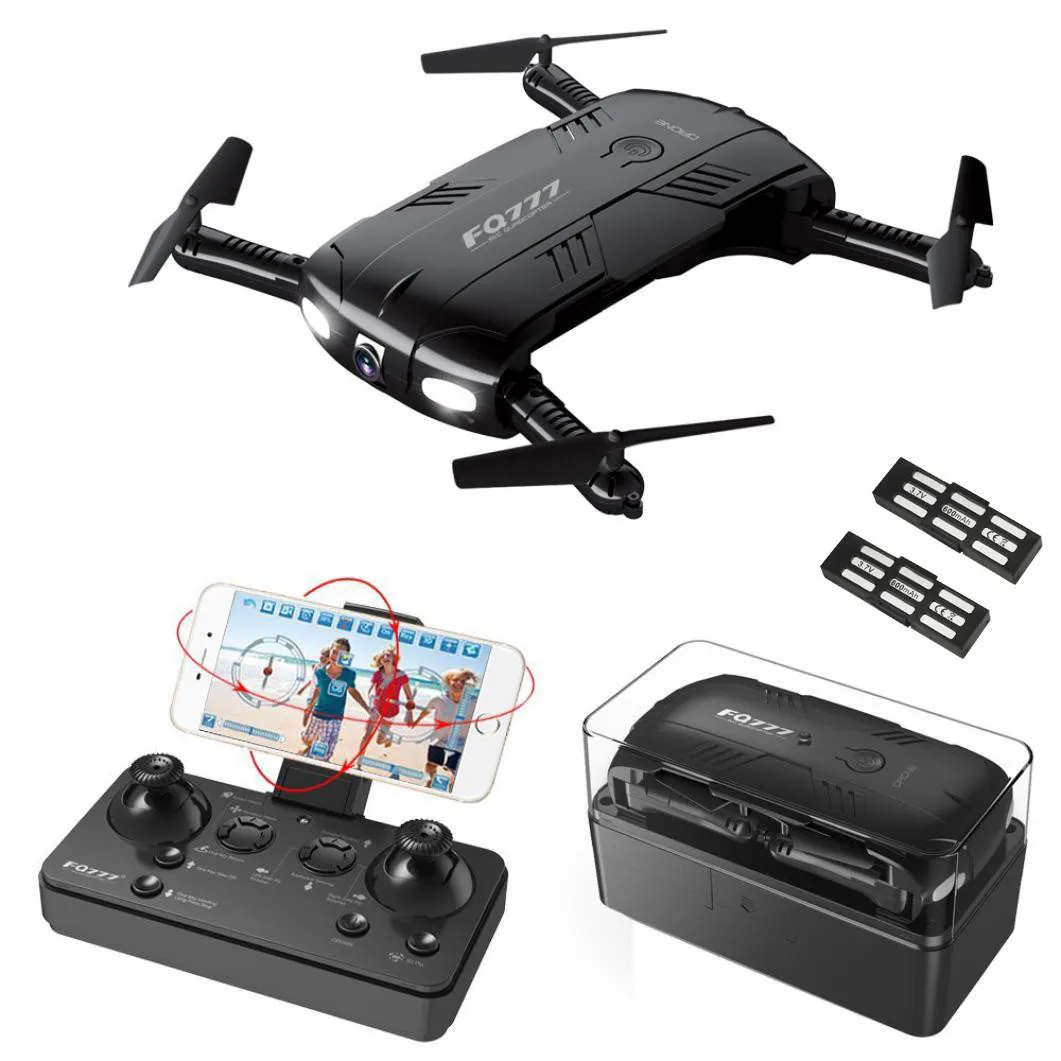 FQ777 FQ05 6-Axis Gyro 2.0MP Wi-Fi Fpv Дрон Камера селфи складной Квадрокоптер работы новичков RC вертолет RC Дроны с Камера