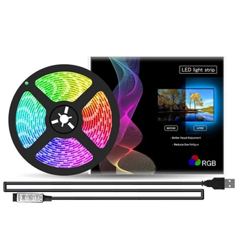 

LED Strip Light USB 3 key controller RGB DC5V Flexible LED Lamp Tape Ribbon RGB 1M 2M 3M 4M 5M TV Desktop Screen Diode Tape