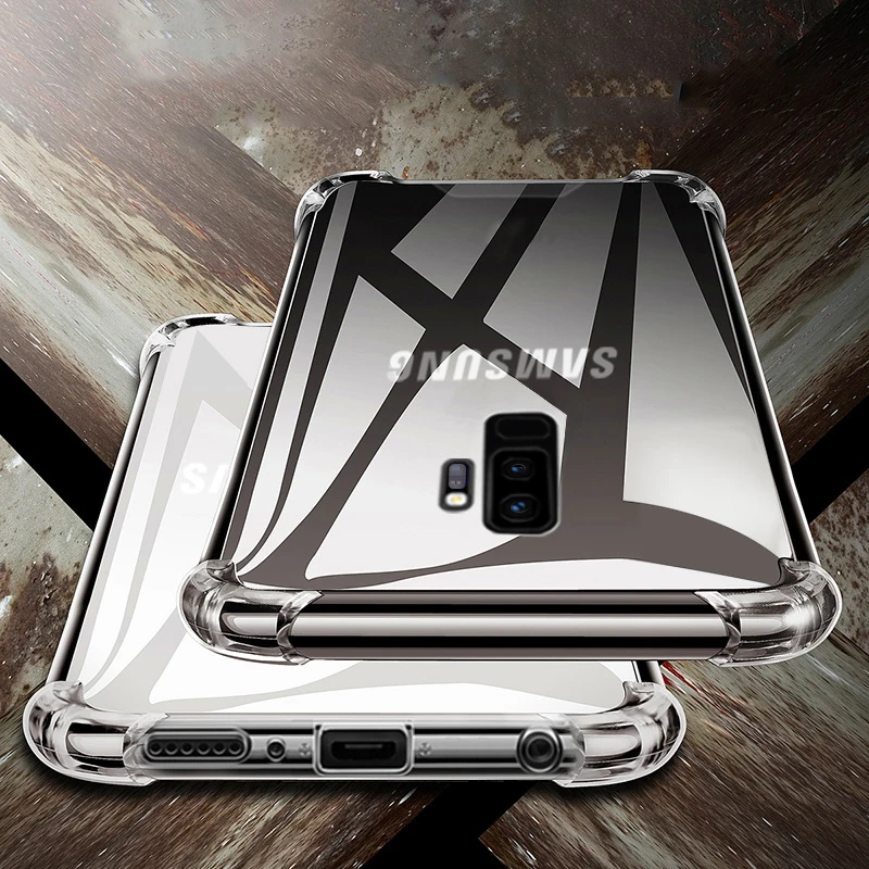 Soft ShockProof Full Body Case for Samsung Galaxy A6 A8 2018 A3 A5 A7 2017 S6 S7 edge S8 S9 Plus Note 3 4 5 8 9 Transprent Cover |