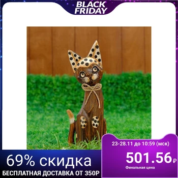 

Souvenir tree "Cat with a bow, ears with polka dots" 30x10x3 cm