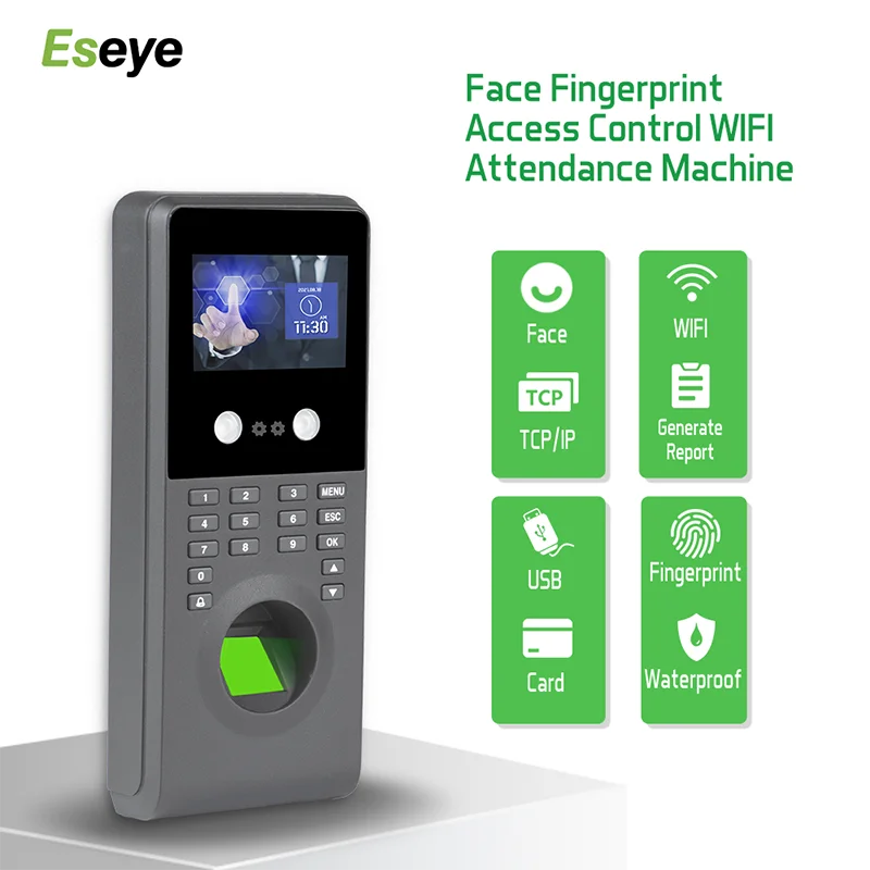 automatic door lock system Eseye Biometric Attendance Systems Face Recognition Fingerprint RFID Access Control System Staff Office Attendance Machine WIFI fingerprint recognition device