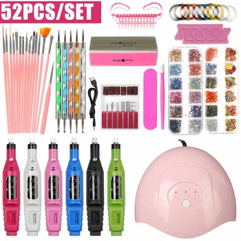 

Nail Set UV LED Lamp Dryer 52/59PCS/Set Nail Polish Set Manicure Nail Tools Set