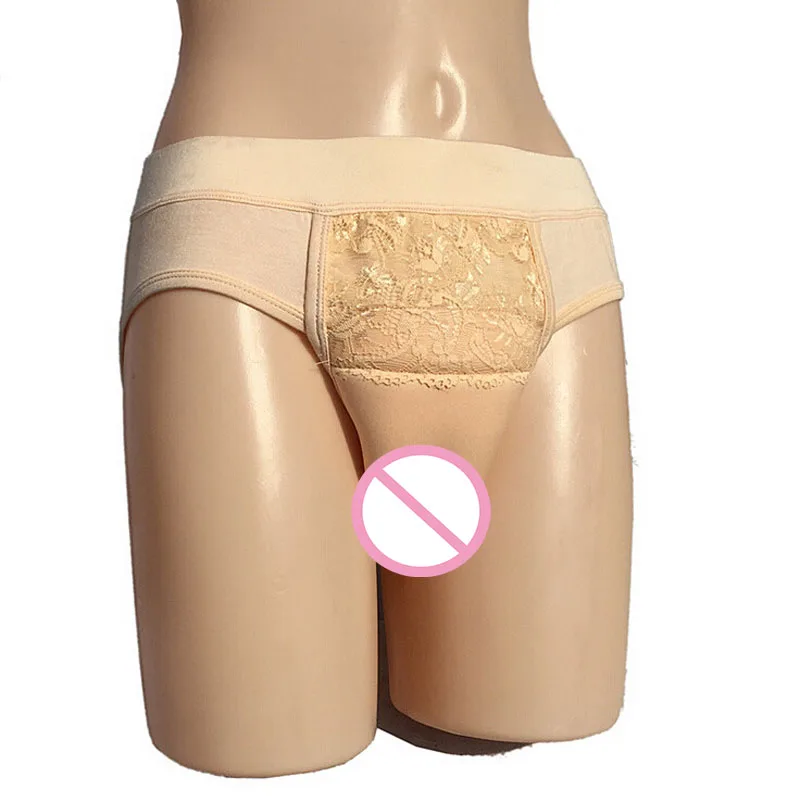 Fake Vagina Panty for Drag Queen Crossdresser Silicone Fake Shemale Panty Drag Queen Transgender Artificial Camel Toe Underwear
