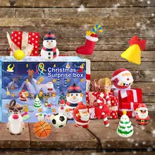 1 Set Calendrier De L'avent Compte À Rebours De Noël Main Déchiré Calendrier Boîte Surprise Boîte Aveugle Calendrier Créativité Jouets De Noël Cadeau