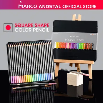 

Andstal Unique Marco SQUARE BODY 12/24 Standard/Pastel Colors Color Pencil lapis de cor Professional Colored Pencils for School