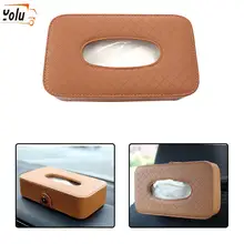 YOLU солнцезащитный козырек стул сзади висячий тип автомобиля внутри с необычная коробка для салфеток автомобильные принадлежности бумажный лоток ткани коричневый черный бежевый