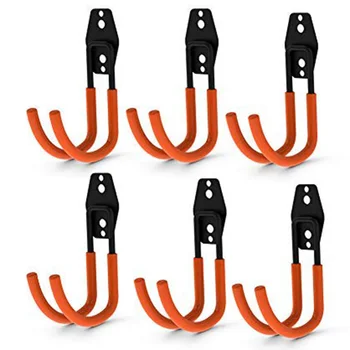 

Garage Storage Utility Double Hook, Heavy Duty Storage Tool, Large J-Shaped Hook (6 Pieces,13.9 x 10.5cm)