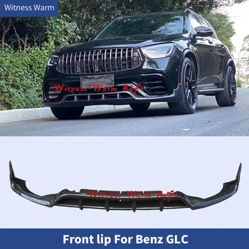 

Carbon Fiber Front bumper Lip Spoiler Shovel Splitters for Benz GLC Class refit GLC63 AMG bumper 2016 - 2019 FRP Head Chin