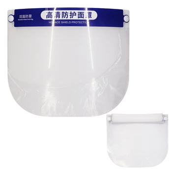 

2PCS PET Transparent Adjustable Recyclable Anti-fog Protective Face And Eyes Shields Unrestricted Visibility