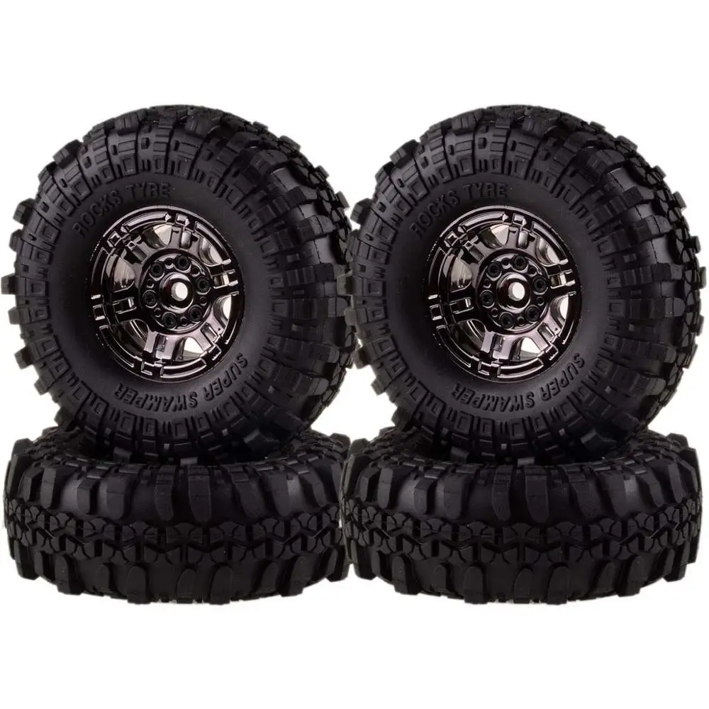 1:10 RC Rock Crawler Beadlock Wheels & Supper Swamper Tires For Gmade D90 SCX10 