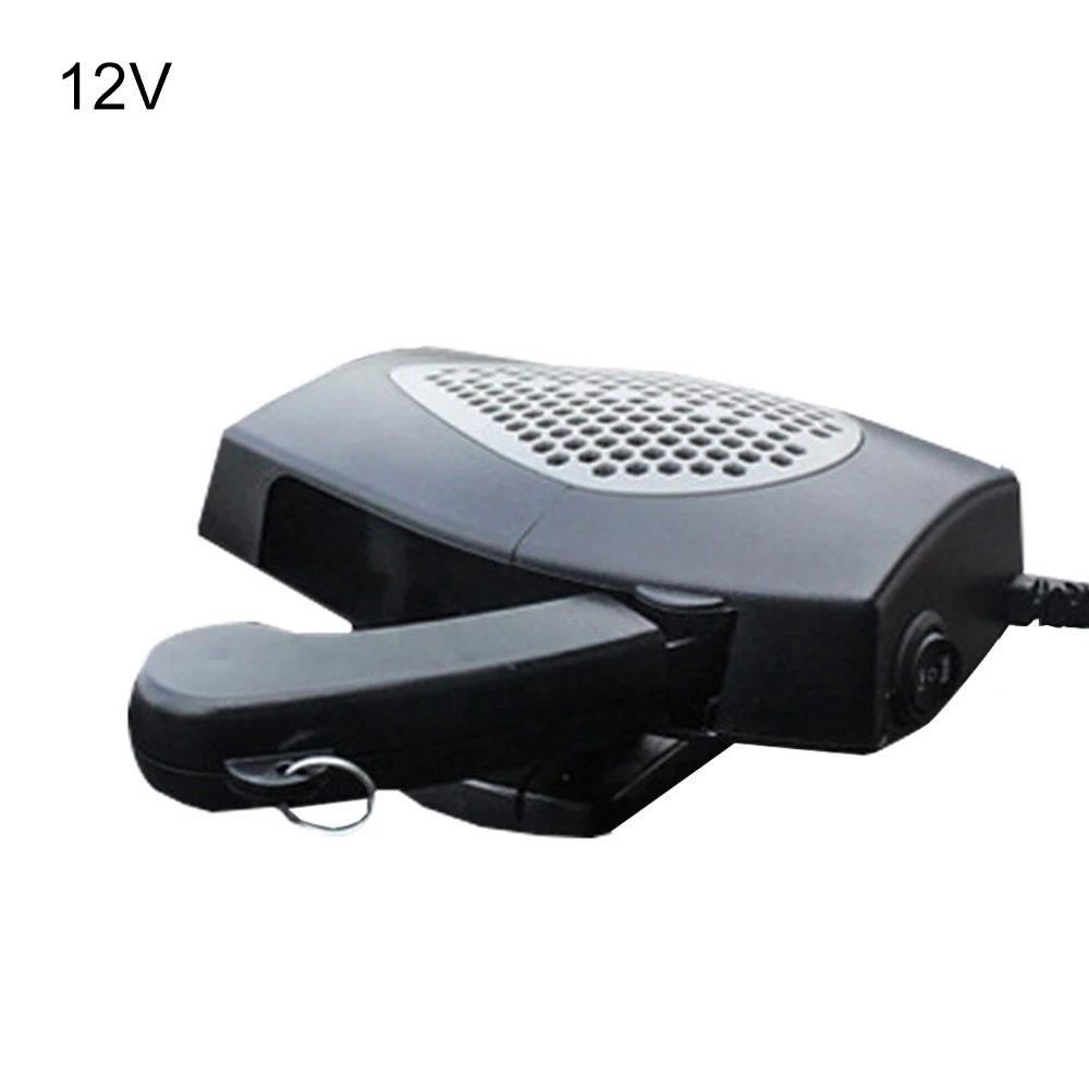 Black Gray 12V 12 В/24 В Автомобильный Вентилятор тепловентилятор размораживание Электрический воздухонагреватель стеклоочиститель - Название цвета: Black Gray 12V