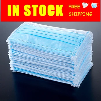 

High Quality Disposable Protective Mask Dustproof 3 Layer Meltblown Non Woven Filter Adult Face Protective Masks
