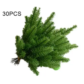 

30 Pcs Artificial Decoration Fake Pine Branch Simulation Plant Trigeminal Pine Needles Decor Desktop Bedroom Decoration Ornament