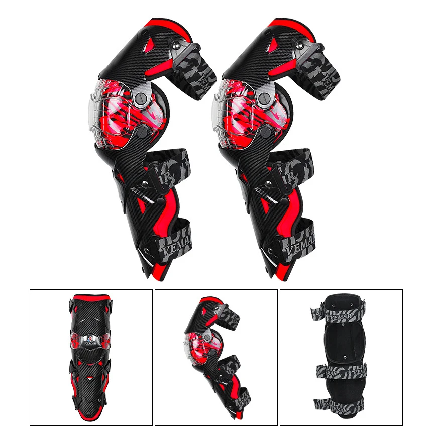 Carbon Fiber Motorcycle Knee Protector Durable Knee Guard Protective Knee Pads Rodilleras Motocross Joelheira for Riding Cycling