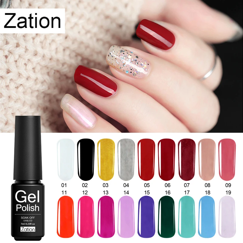 

Zation Uv Gel Nail Polish Enamel Semi Permanent Colorful Nail Art Design Lucky Acrylic Lacquer Semi Permanent Gel Varnish