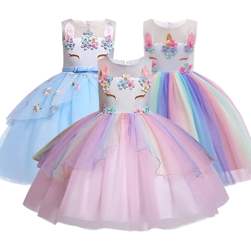 Vestido de princesa de unicornio para niños, ropa para niñas, vestido de  boda de verano de 3-10 años, nuevo estilo - AliExpress Madre y niños