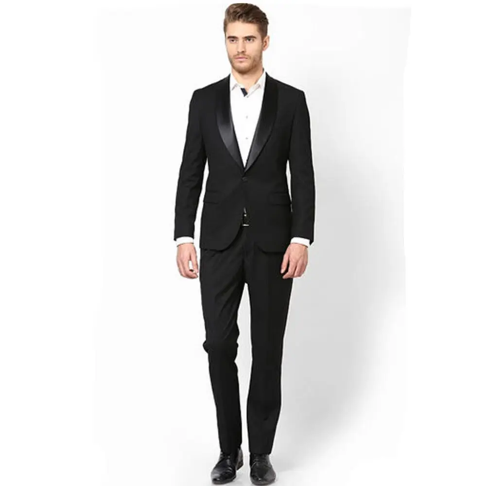 

Custom Made Black Men Groom Suits Formal Business Tuxedos Wedding Suits 2 Piece Groom Suits Men Suits (Jacket+Pants) W334