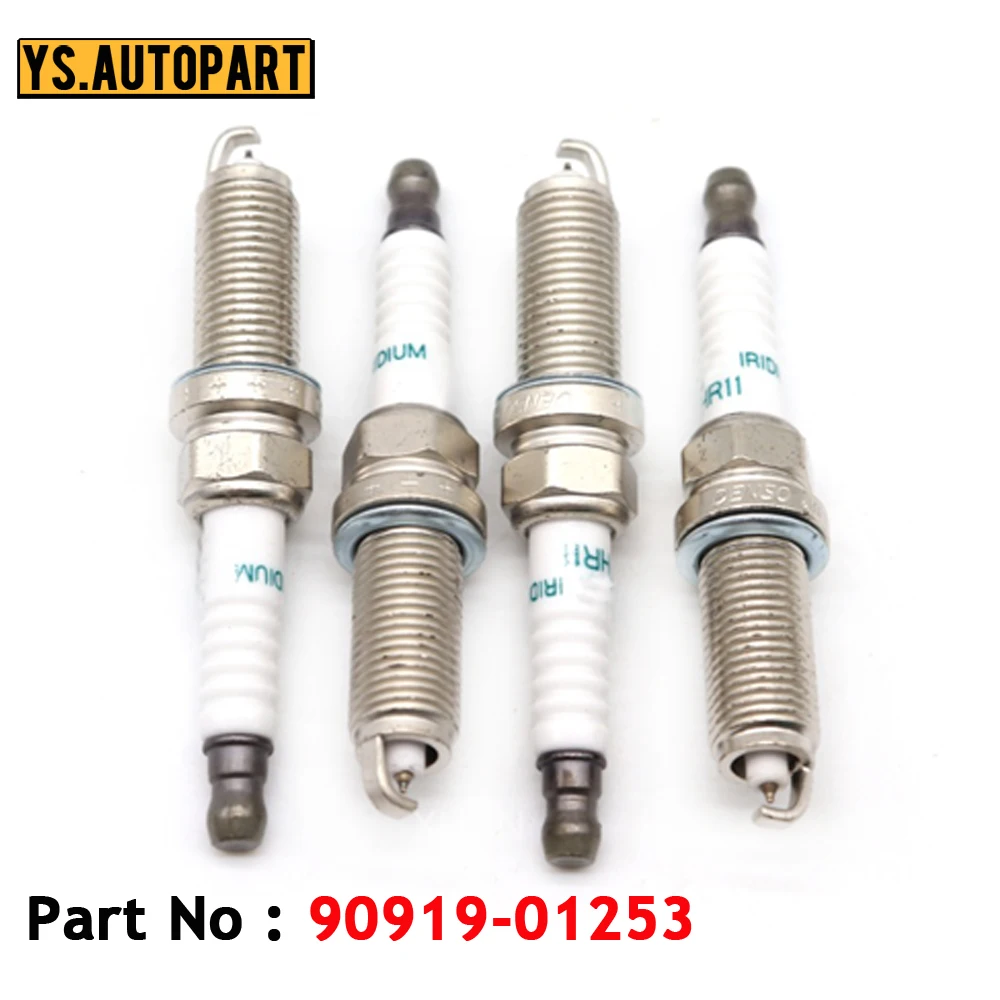 4 шт./лот иридиевая Свеча зажигания 90919-01253 подходит для Toyota Матрица Prius V YARIS RAV4 LEXUS