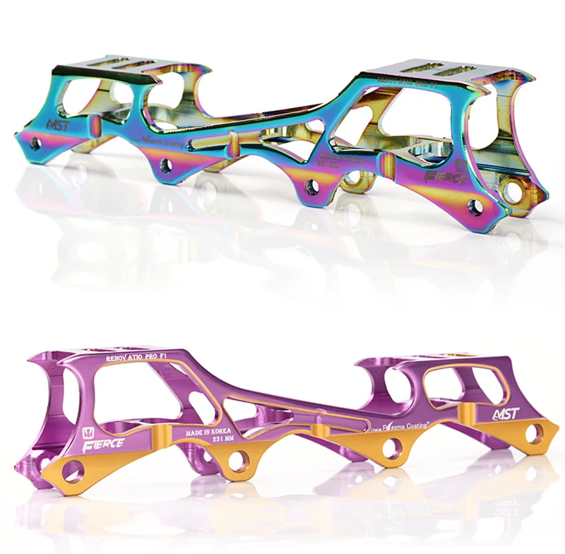 

One Pair Roller Skate Banana Frame 7075 Aluminium Alloy Inline Blade Skate Shoes Racks Holders 219mm 231mm 243mm With 8pcs Axes